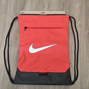 Nike red/black drawstring bag